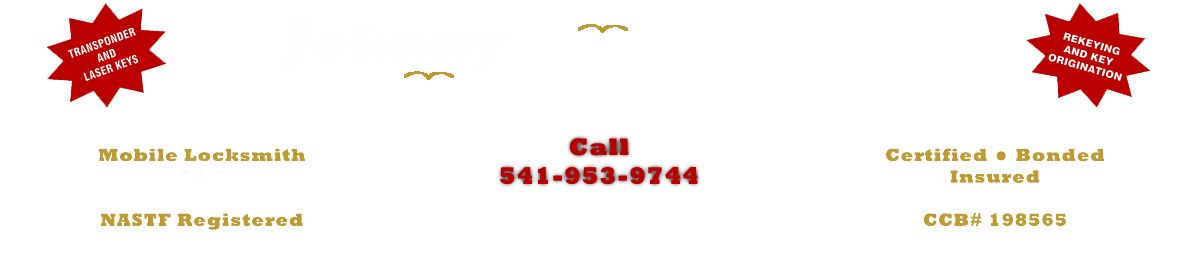 Mobile Locksmith Service for the greater Eugene/Springfield Oregon, (OR) Area